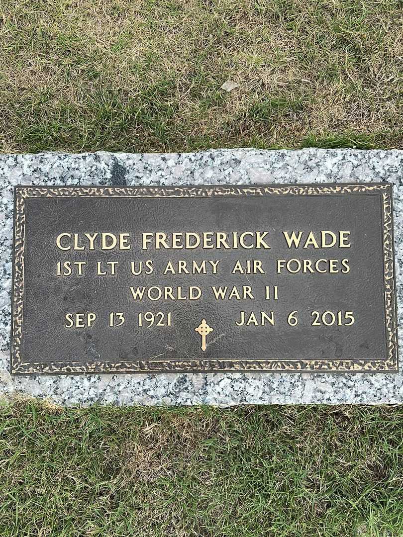 Clyde Frederick Wade's grave. Photo 5