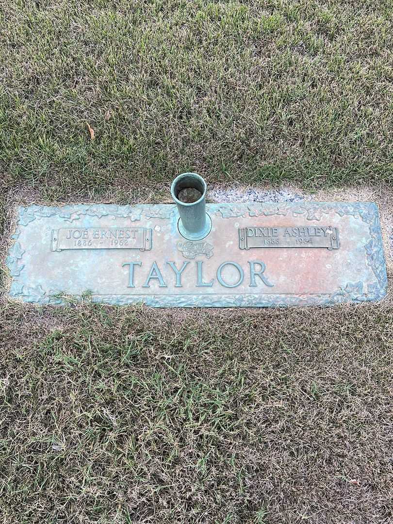 Joe Ernest Taylor's grave. Photo 1
