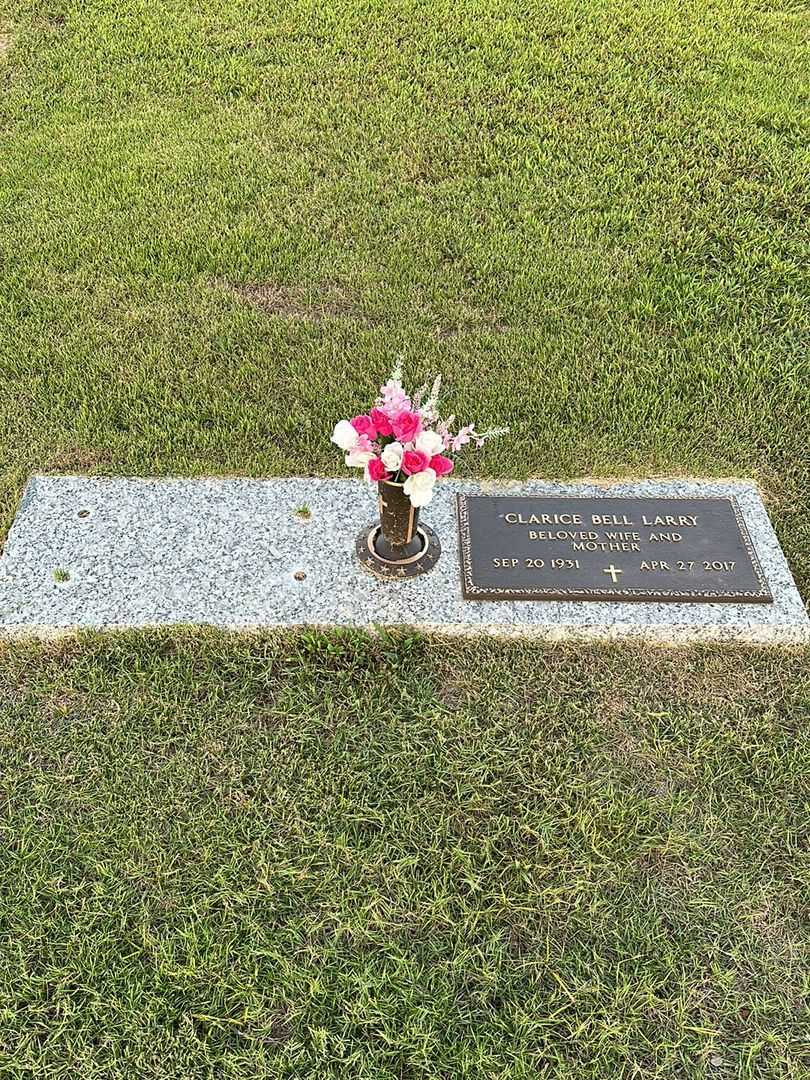 Clarice Bell Larry's grave. Photo 1
