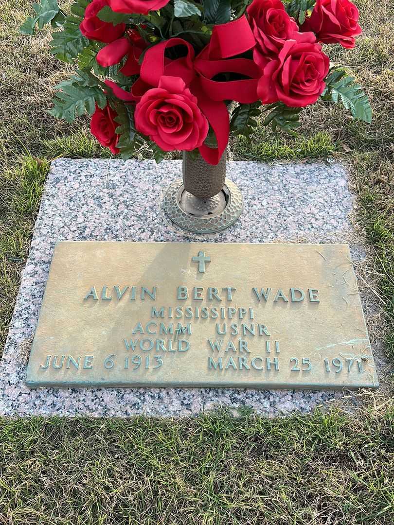 Alvin Bert Wade's grave. Photo 1
