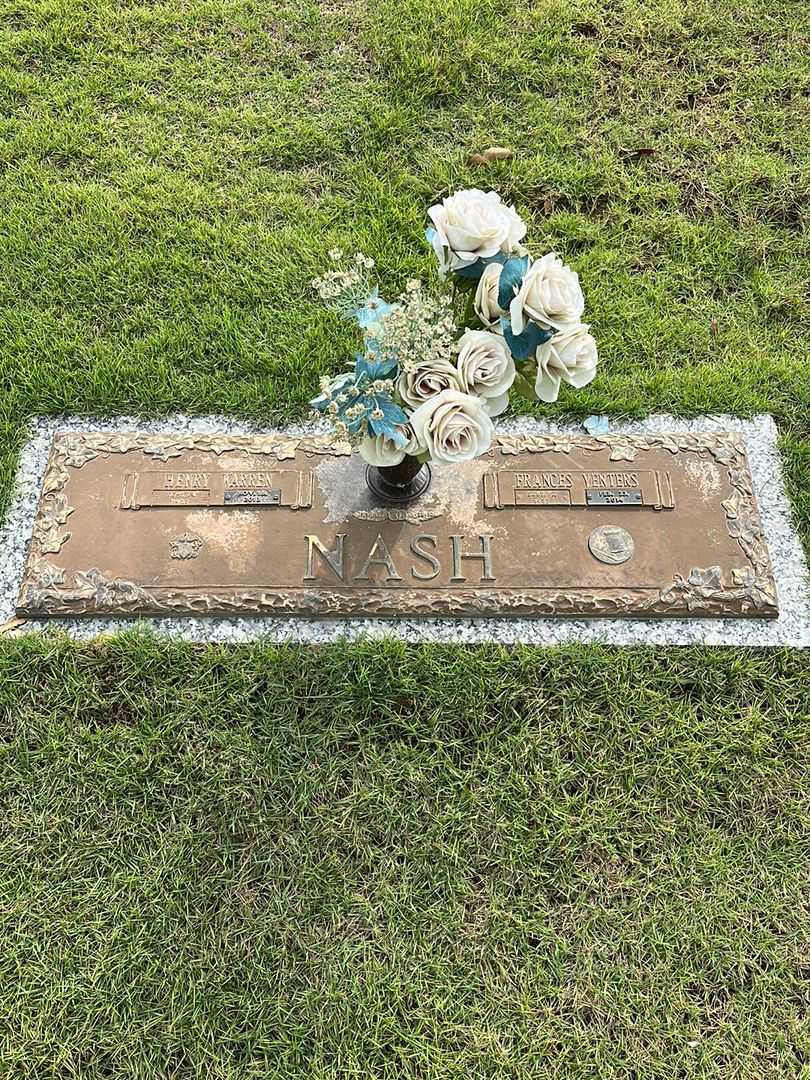 Frances Venters Nash's grave. Photo 1