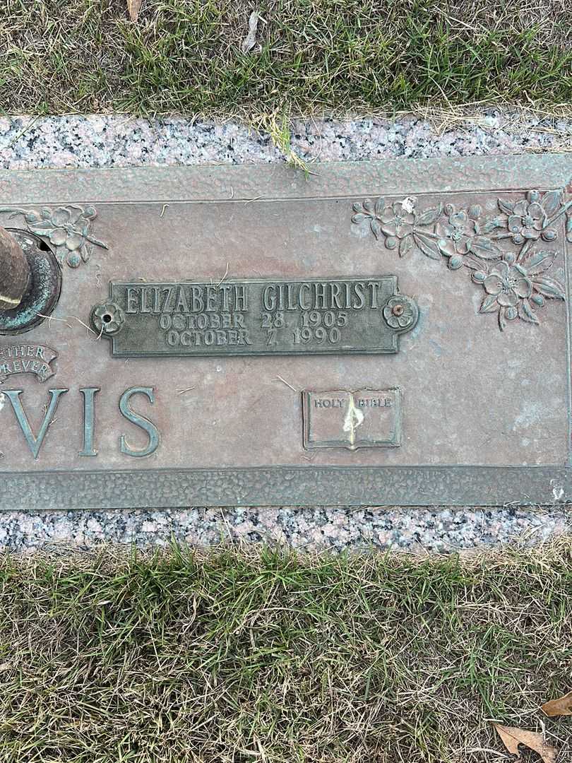 Elizabeth Gilchrist Davis's grave. Photo 3