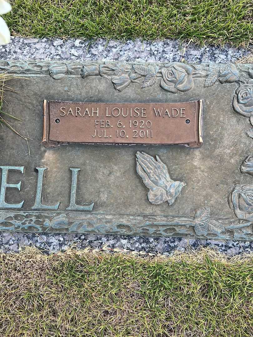 Sarah Louise Wade Howell's grave. Photo 3