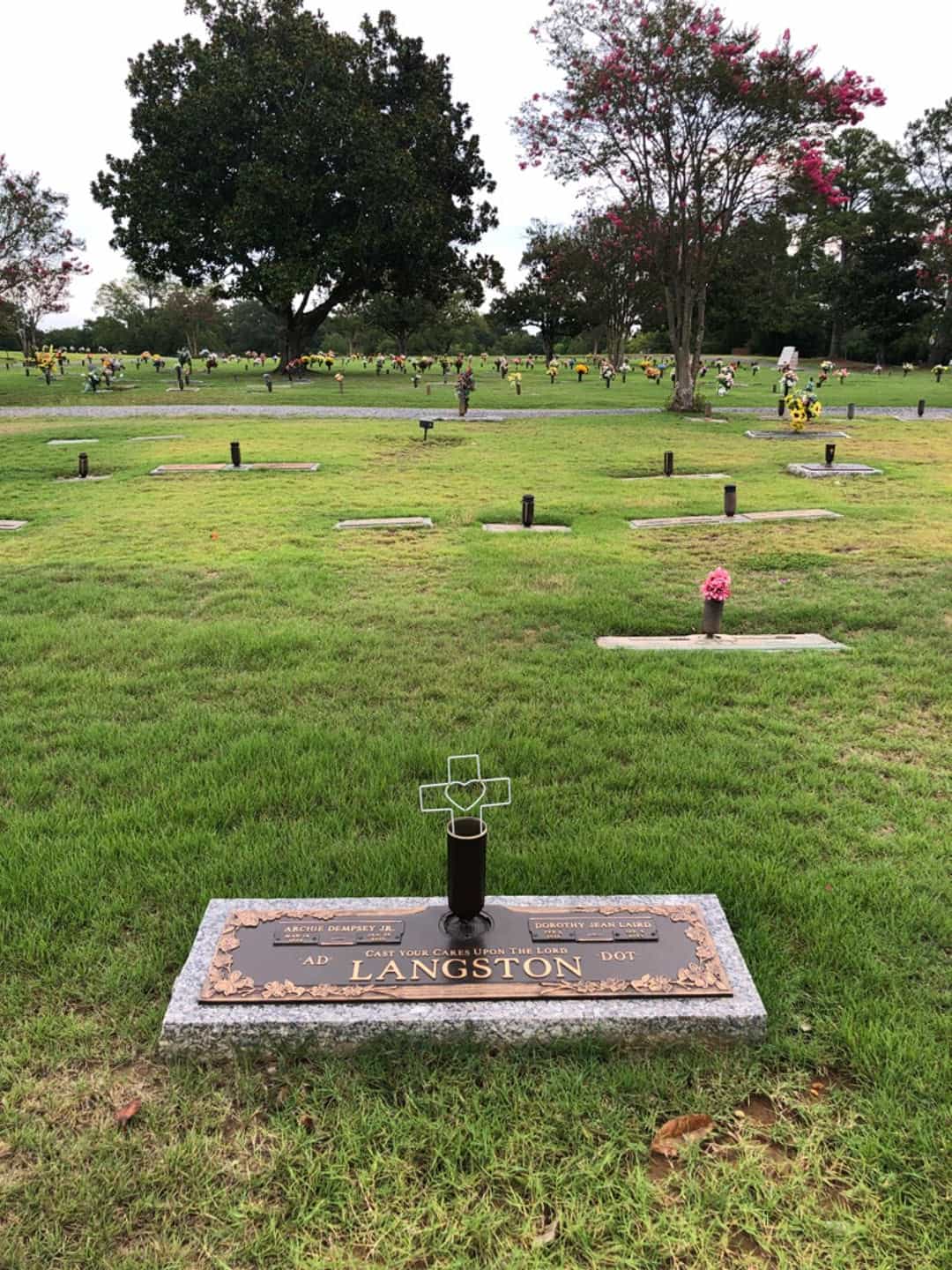 A. D. Langston Junior's grave. Photo 3