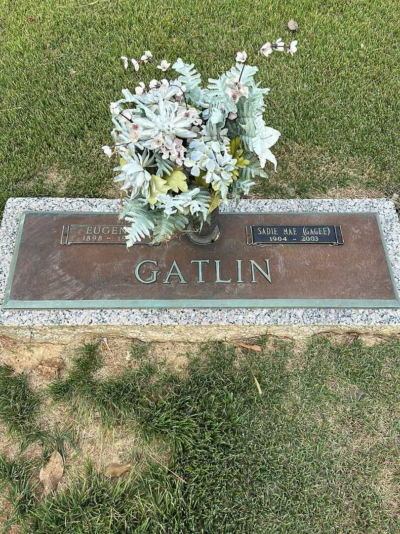 Sadie Mae Gagee Gatlin's grave. Photo 1