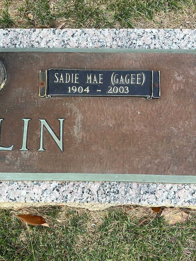 Sadie Mae Gagee Gatlin's grave. Photo 3