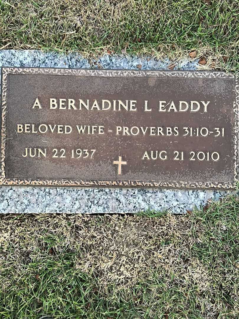 A. Bernadine L. Eaddy's grave. Photo 3