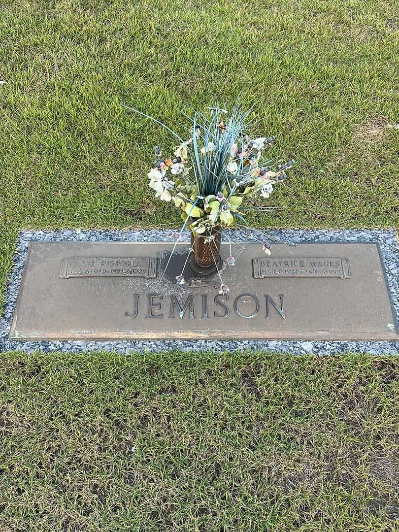 Beatrice Wages Jemison's grave. Photo 1