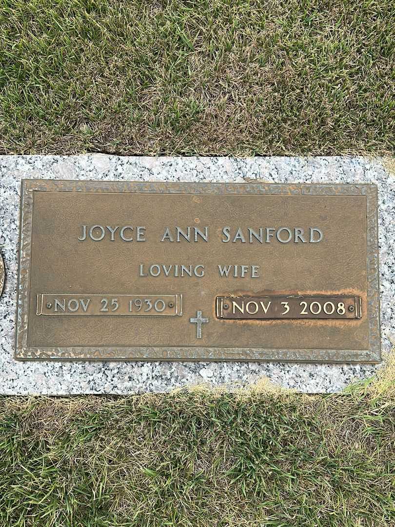 Joyce Ann Sanford's grave. Photo 3
