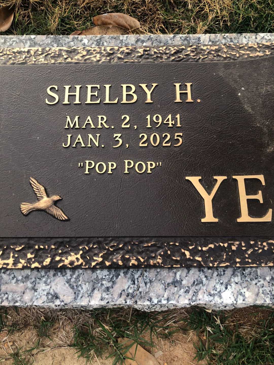 Shelby Harold Yeatman's grave. Photo 3