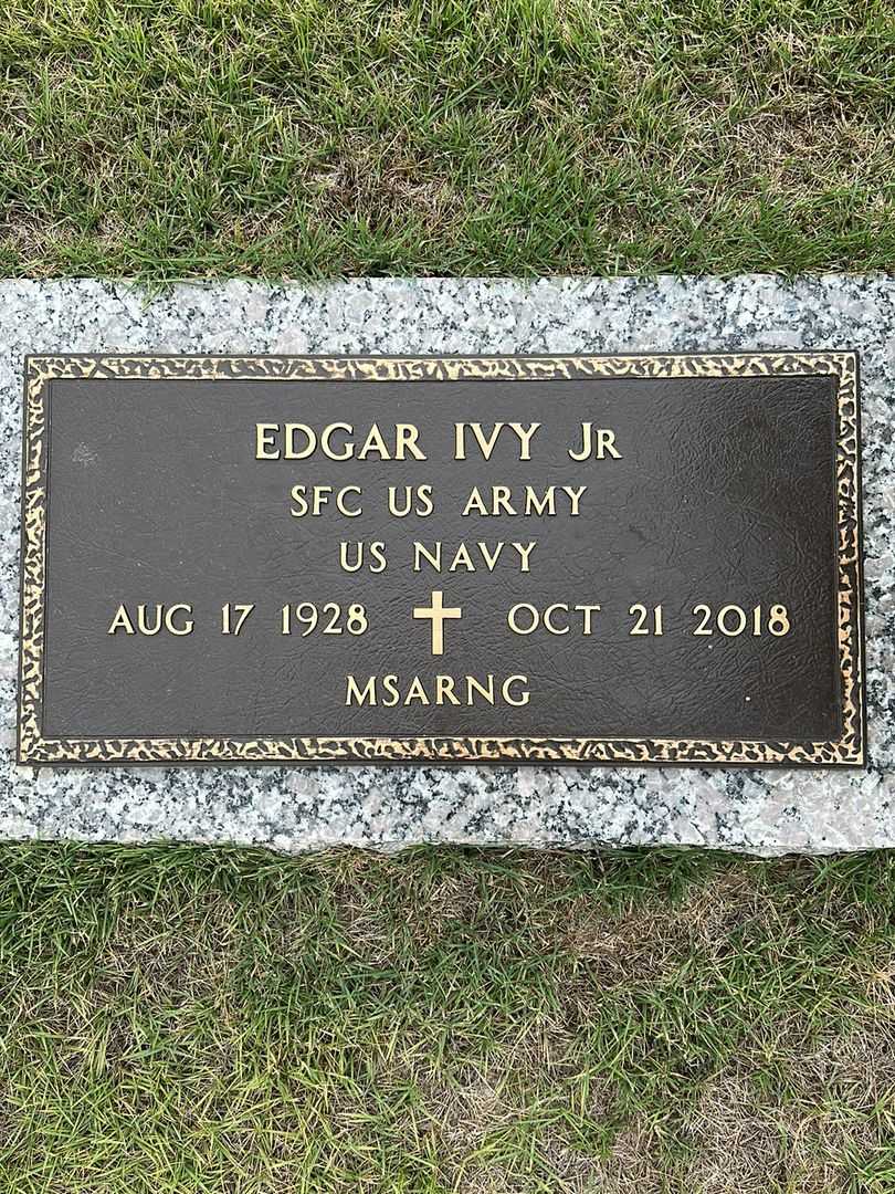 Edgar Ivy Junior's grave. Photo 3