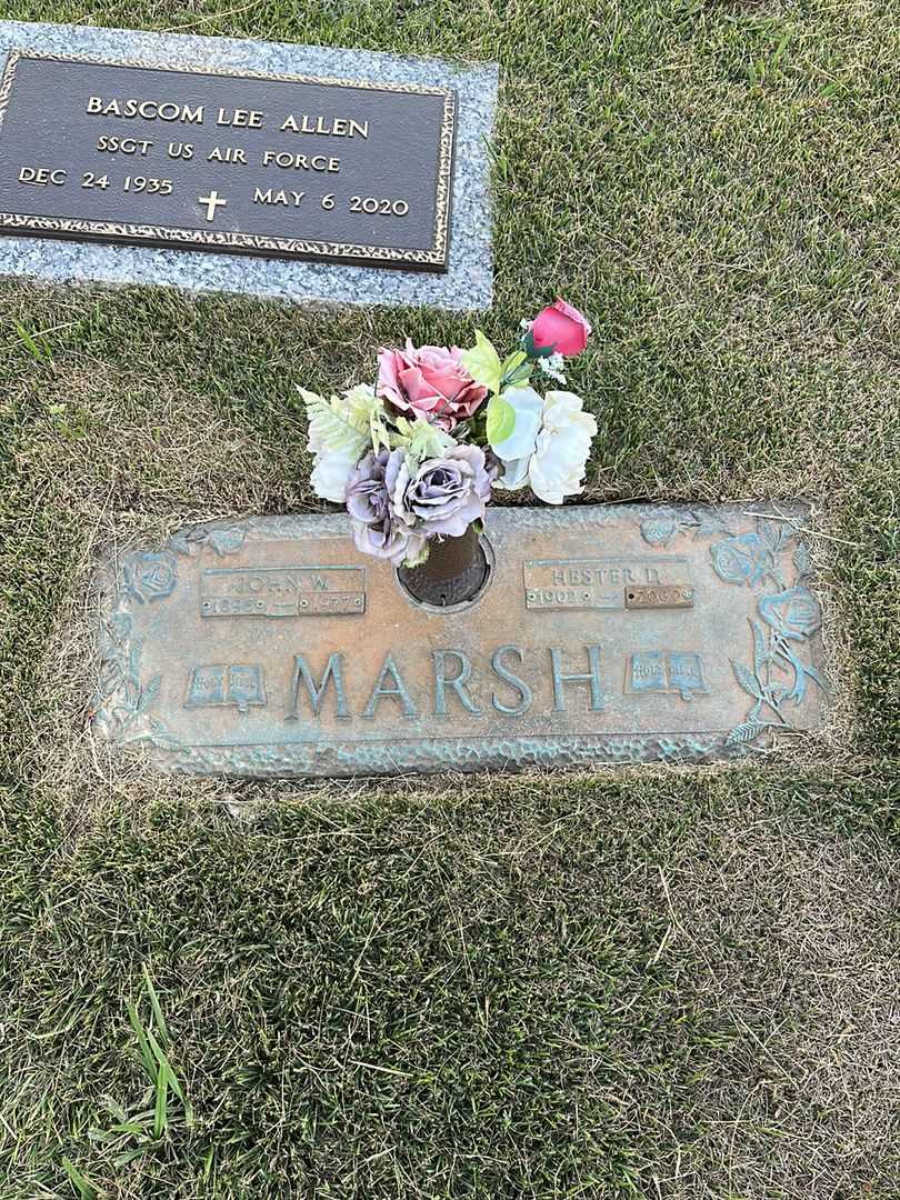 Hester D. Marsh's grave. Photo 1