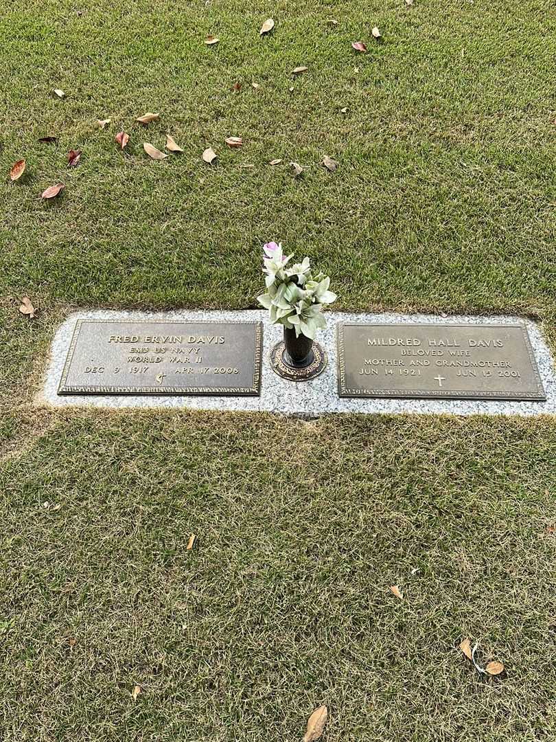 Fred Ervin Davis's grave. Photo 1