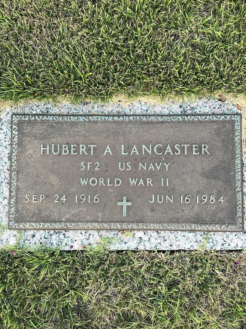 Hubert A. Lancaster's grave. Photo 1
