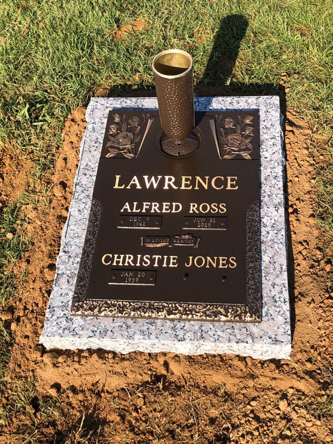 Alfred Ross "Andy" Lawrence Third's grave. Photo 1