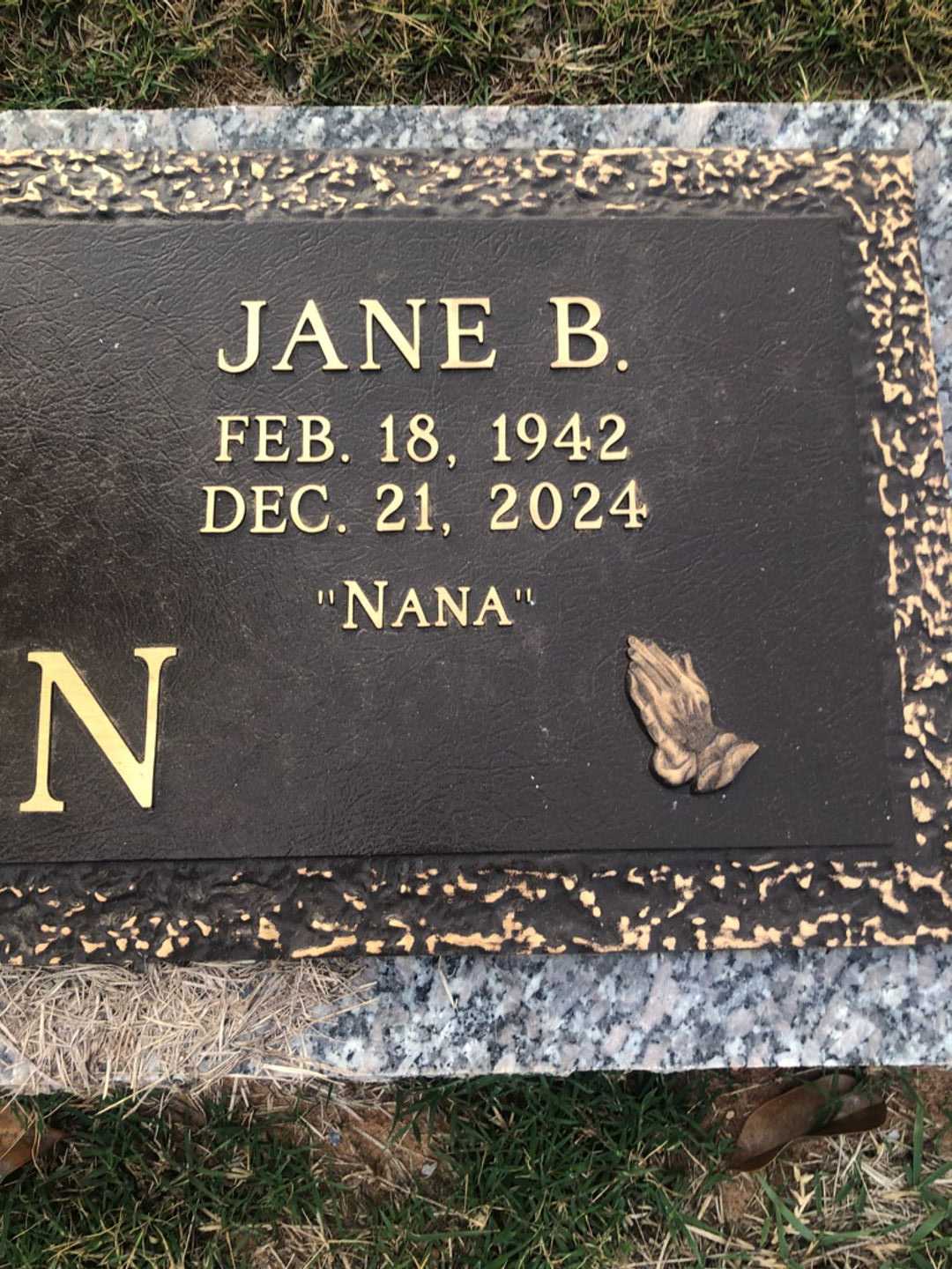 Jane Routon Yeatman's grave. Photo 3