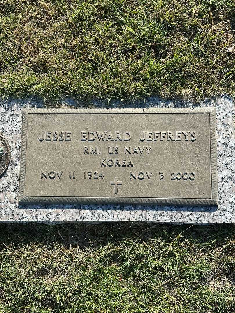 Jesse Edward Jeffreys's grave. Photo 3