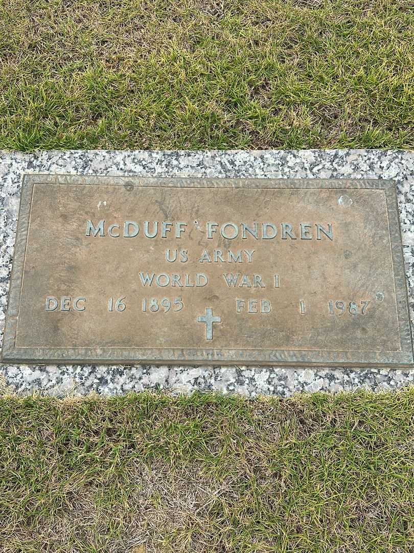 McDuff Fondren's grave. Photo 1