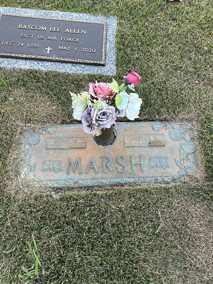 John W. Marsh's grave. Photo 1