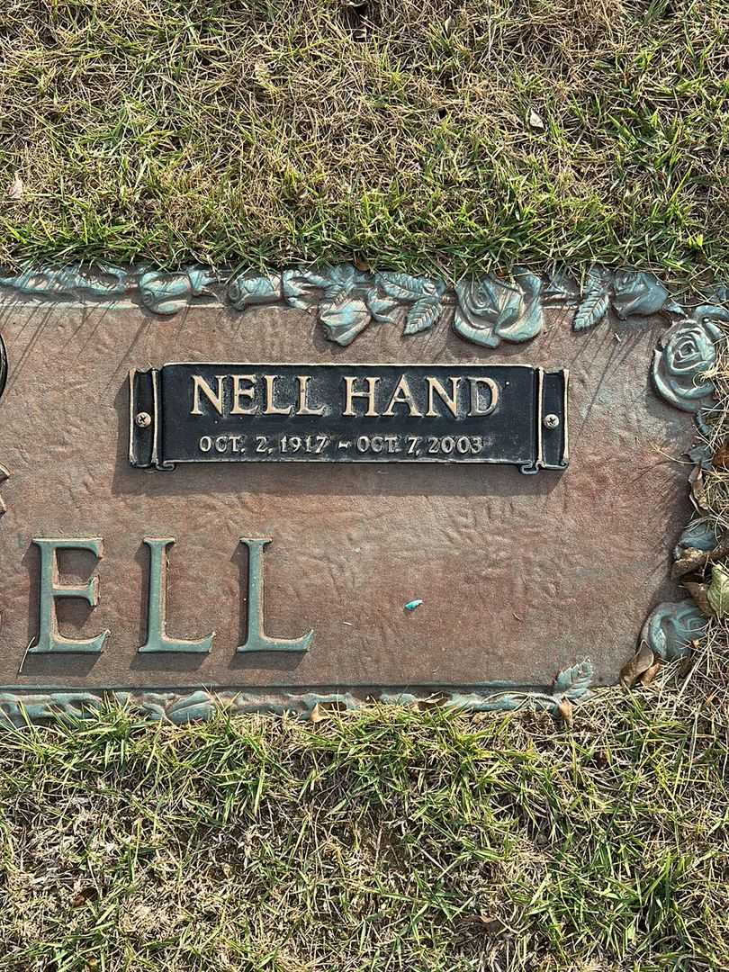 Nell Hand Mansell's grave. Photo 3