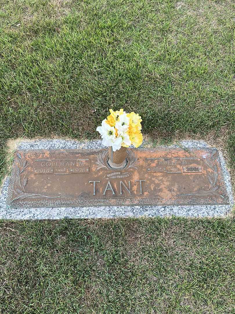 Adele M. Tant's grave. Photo 1
