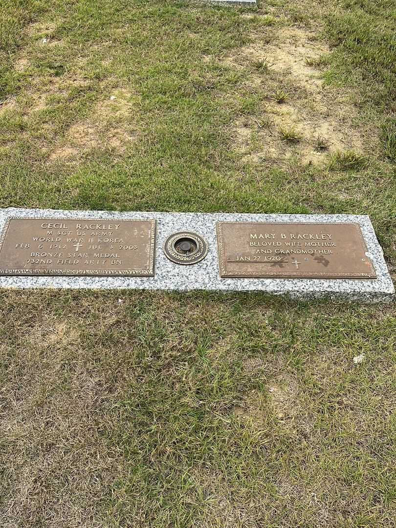 Mary B. Rackley's grave. Photo 1