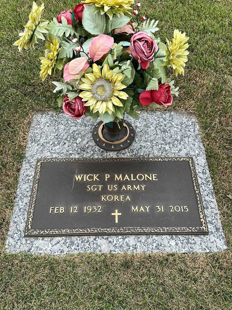 Wick P. Malone's grave. Photo 1