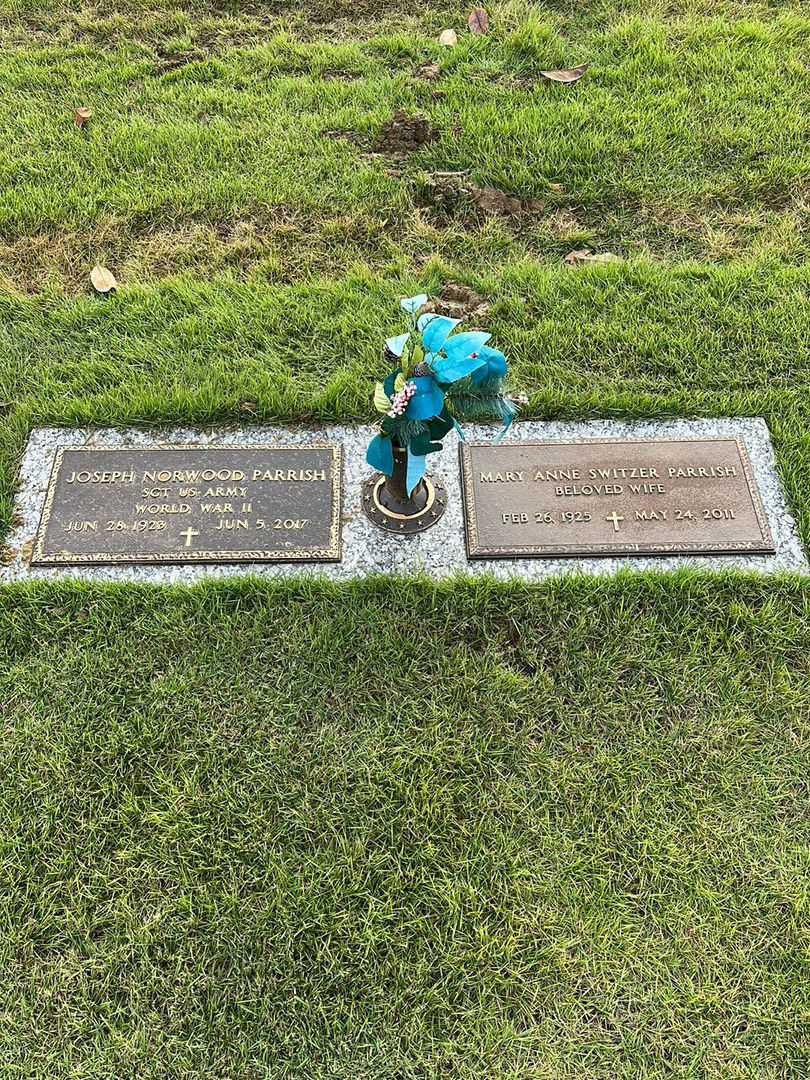 Joseph Norwood "Joe" Parrish's grave. Photo 1