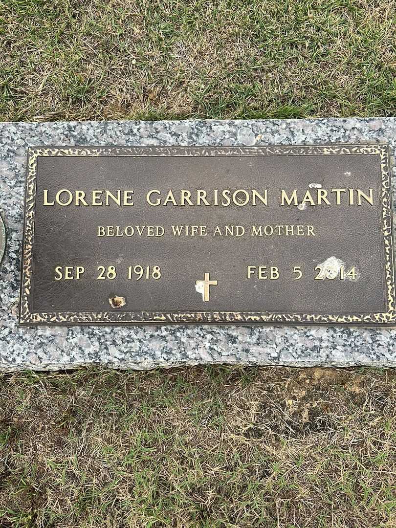 Lorene Garrison Martin's grave. Photo 3