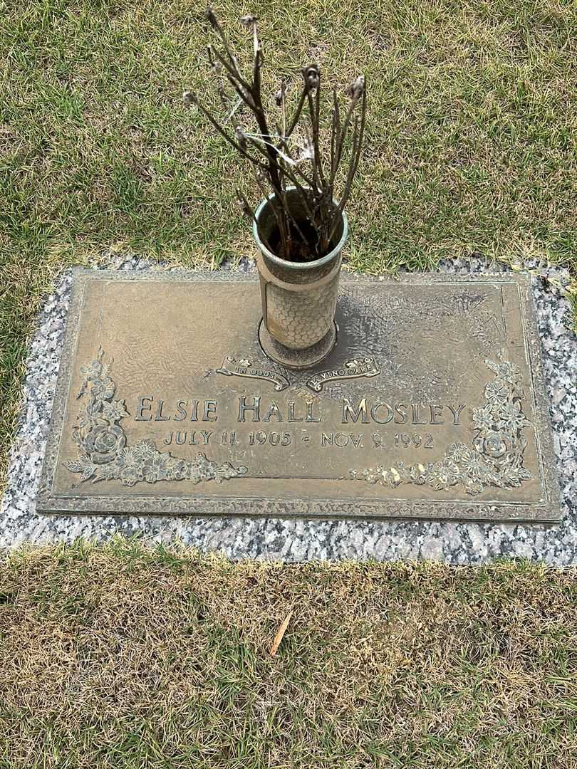 Elsie Hall Mosley's grave. Photo 1