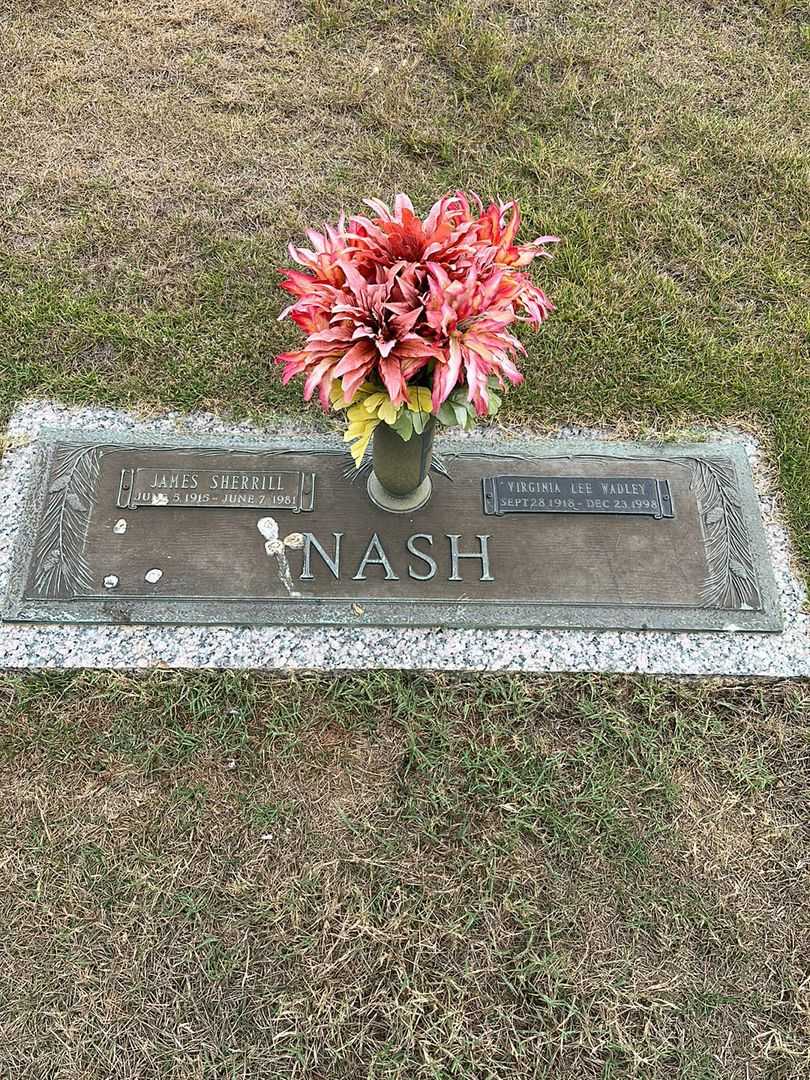 Virginia Lee Wadley Nash's grave. Photo 1
