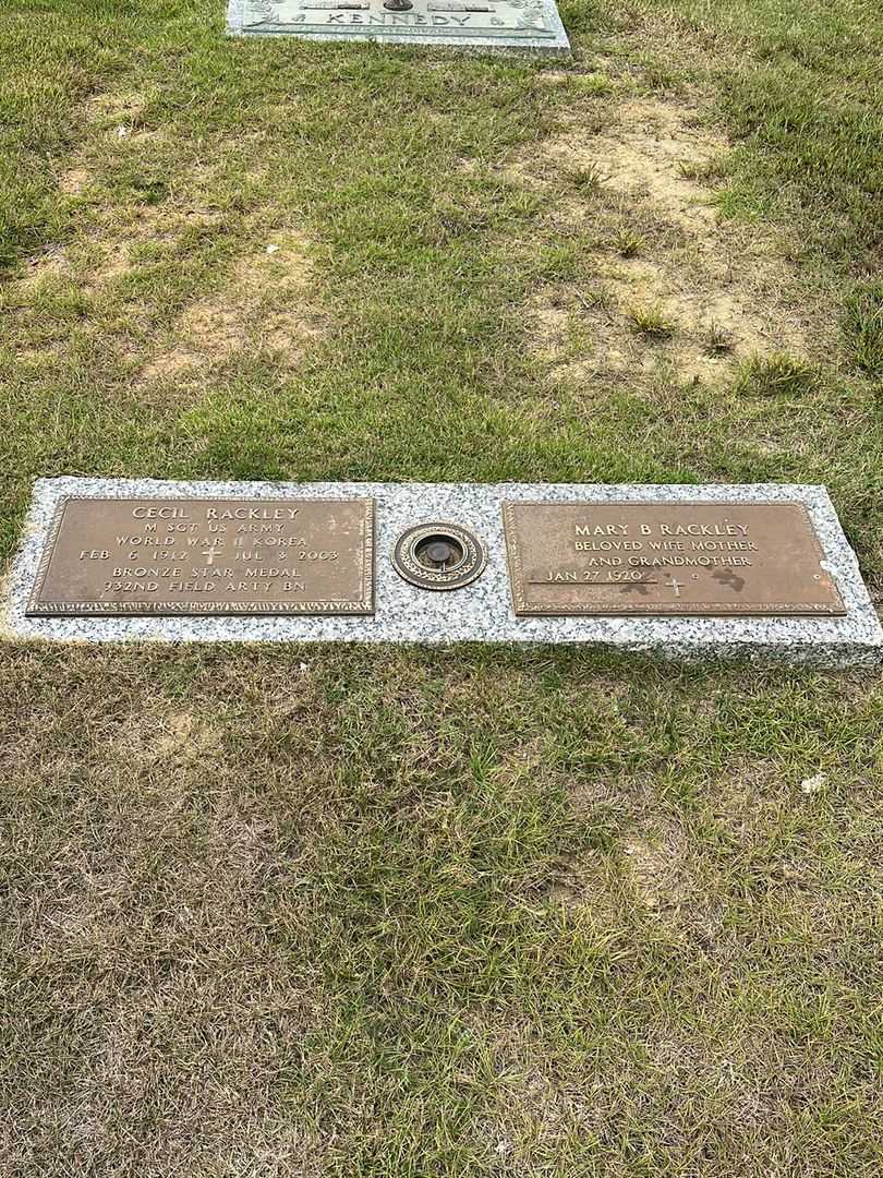 Cecil Rackley's grave. Photo 1