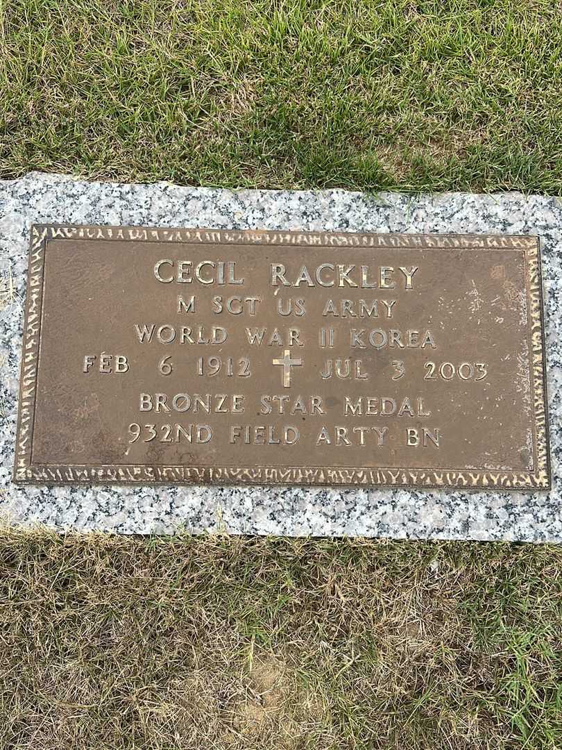 Cecil Rackley's grave. Photo 3