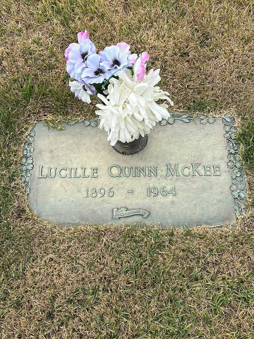 Lucille L. Quinn McKee's grave. Photo 1