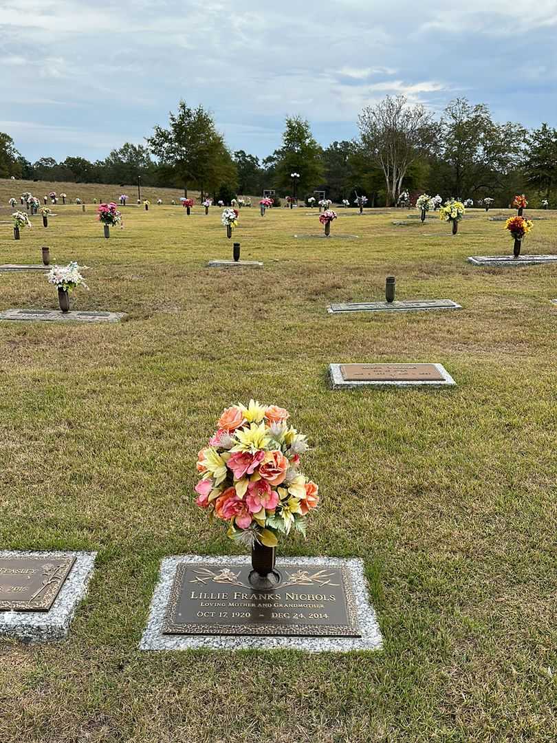 Lillie Franks Nichols's grave. Photo 2