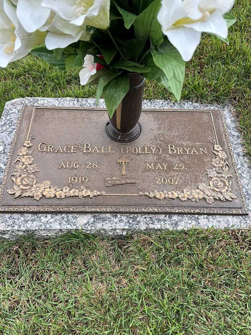 Grace "Polly" Ball Bryan's grave. Photo 1