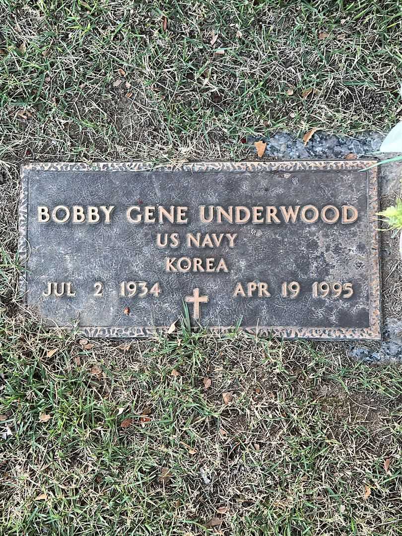 Bobby Gene Underwood's grave. Photo 3