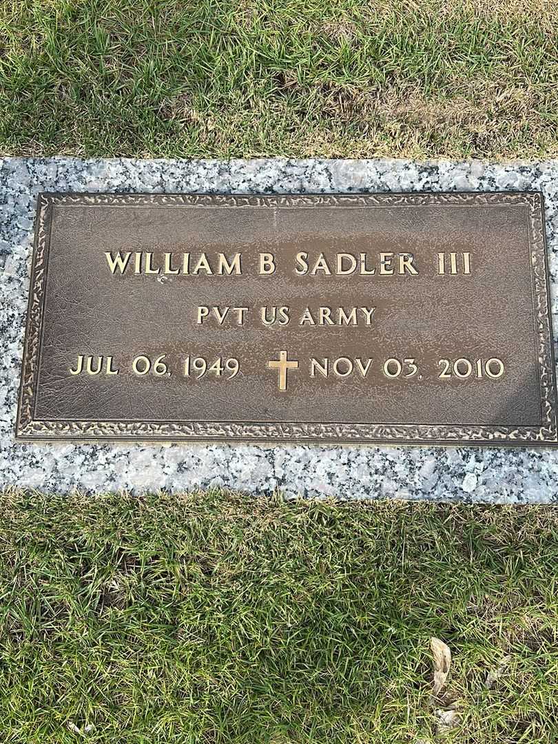 William B. "Billy" Sadler Third's grave. Photo 3