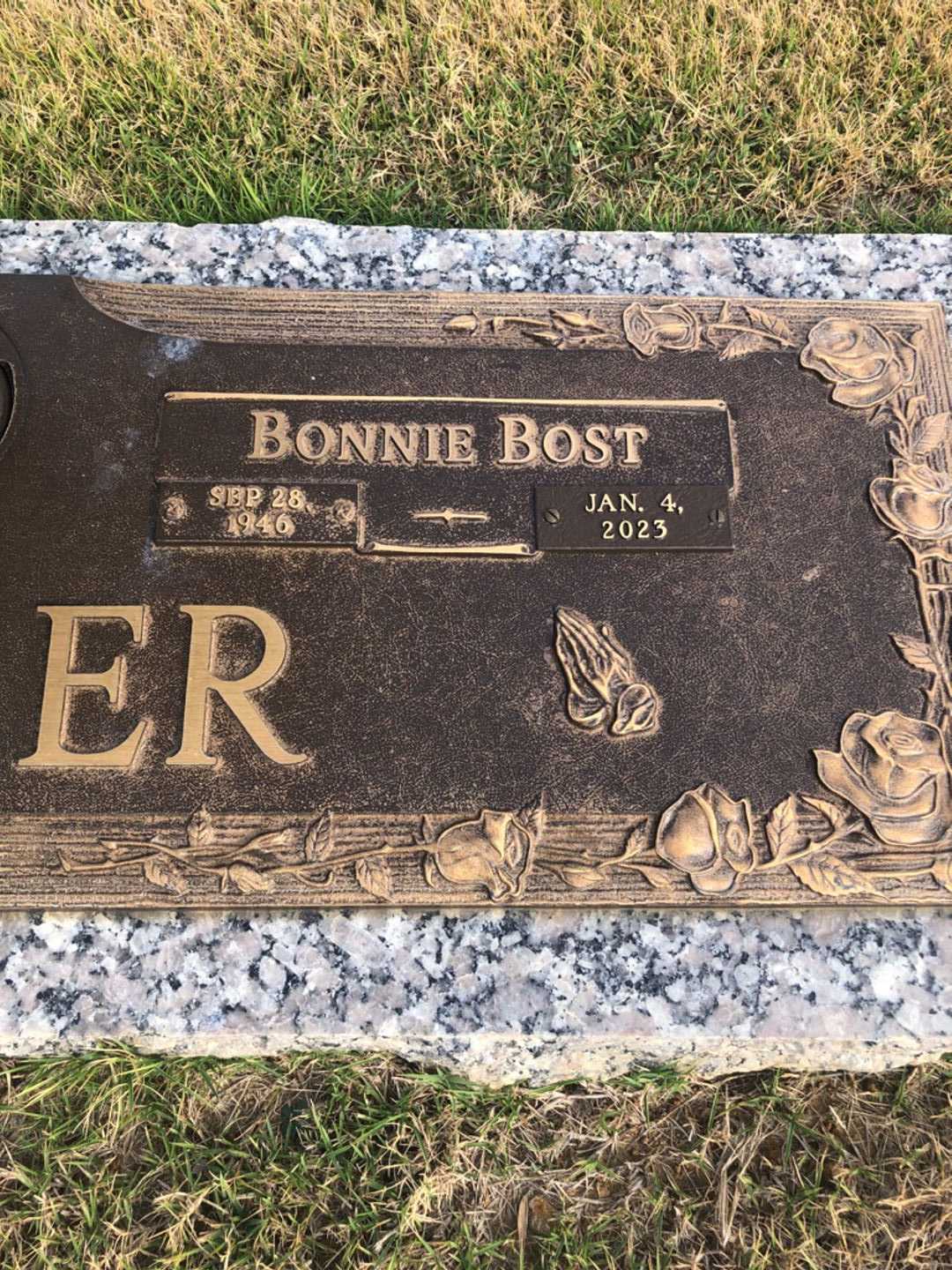 Bonnie Bost Lasker's grave. Photo 4