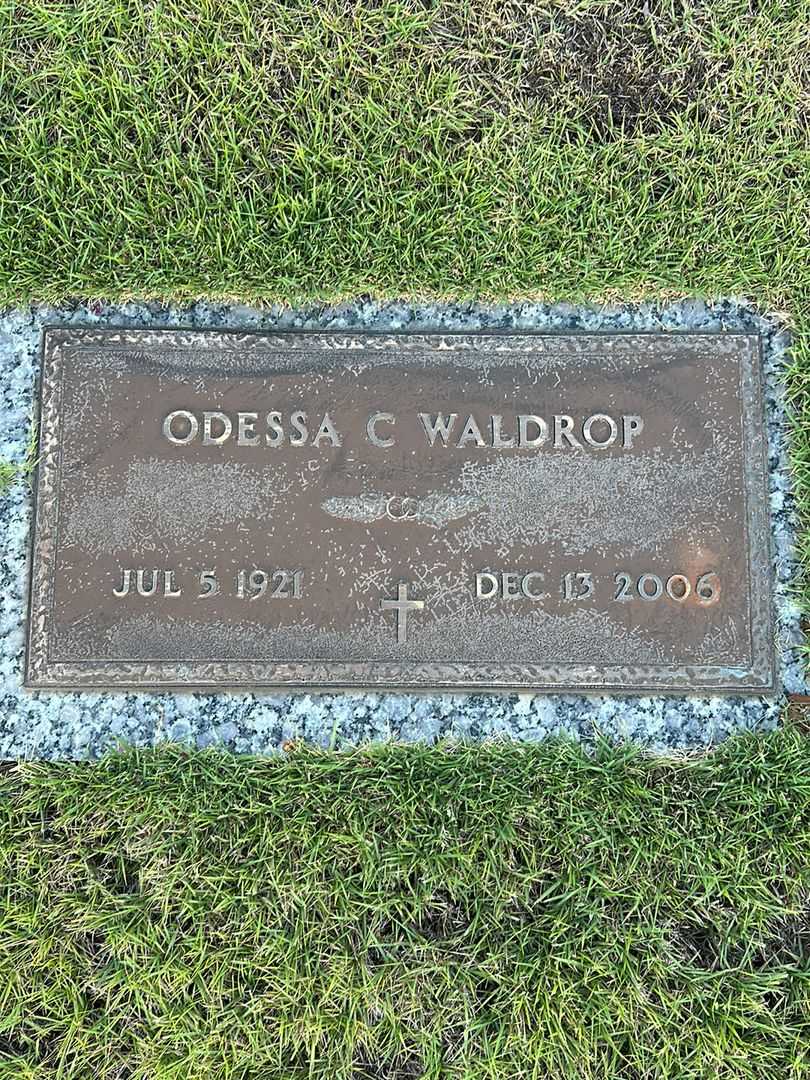 Odessa C. Waldrop's grave. Photo 3