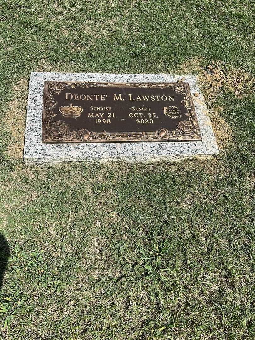 Deonte' M. Lawston's grave. Photo 3