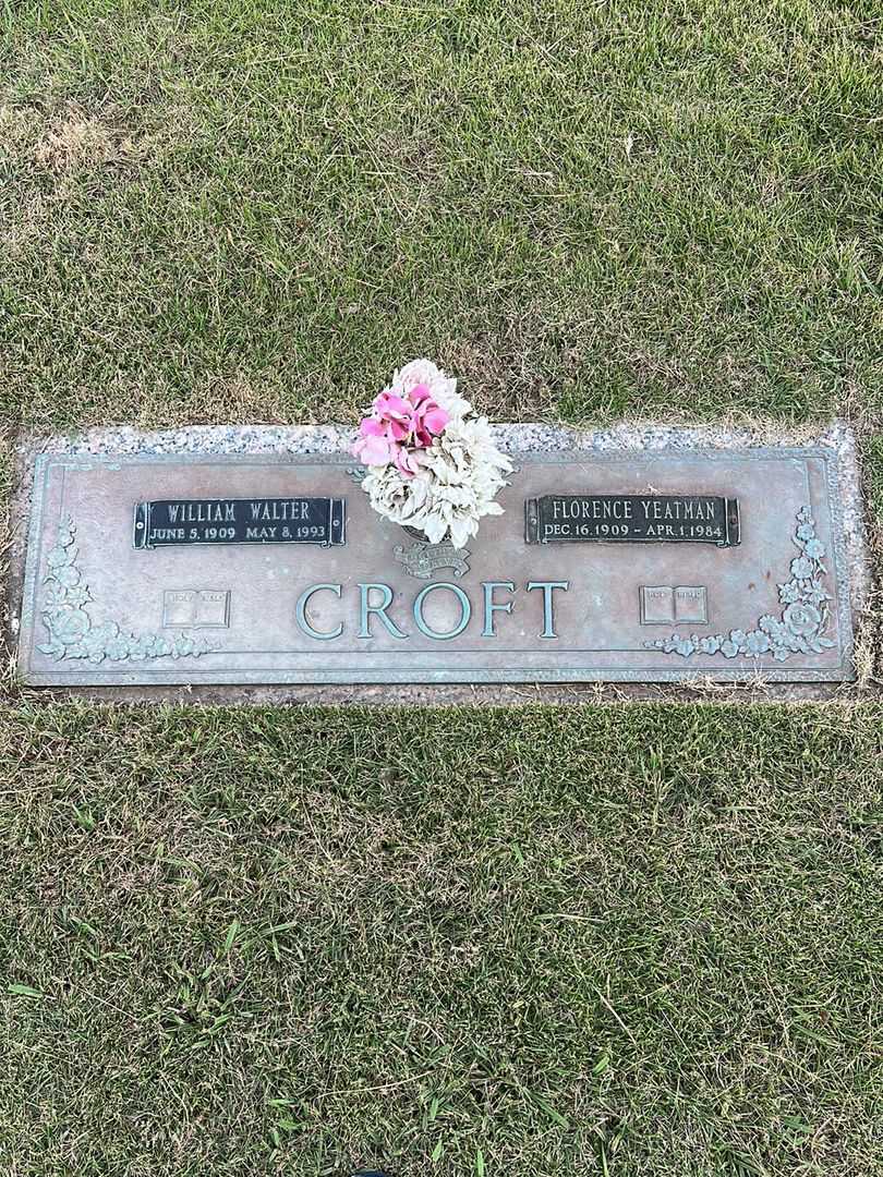Florence Yeatman Croft's grave. Photo 1