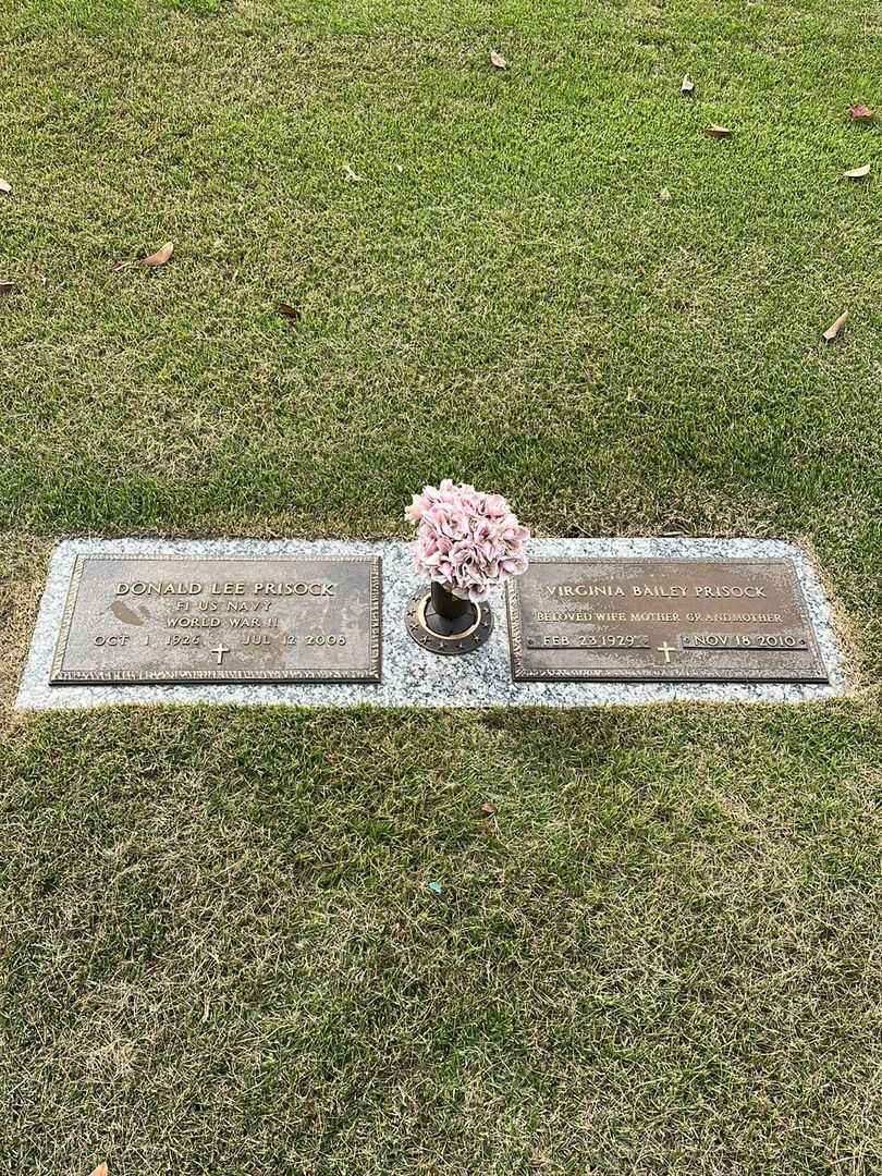 Virginia Bailey Prisock's grave. Photo 1