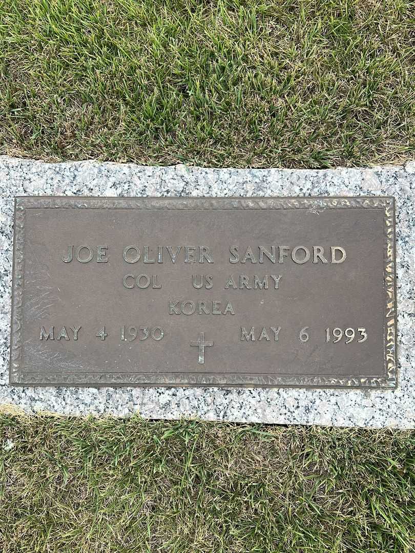 Joe Oliver Sanford's grave. Photo 3