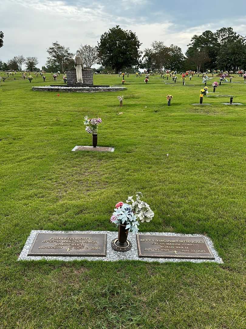Betty Virginia Orth Josey's grave. Photo 2
