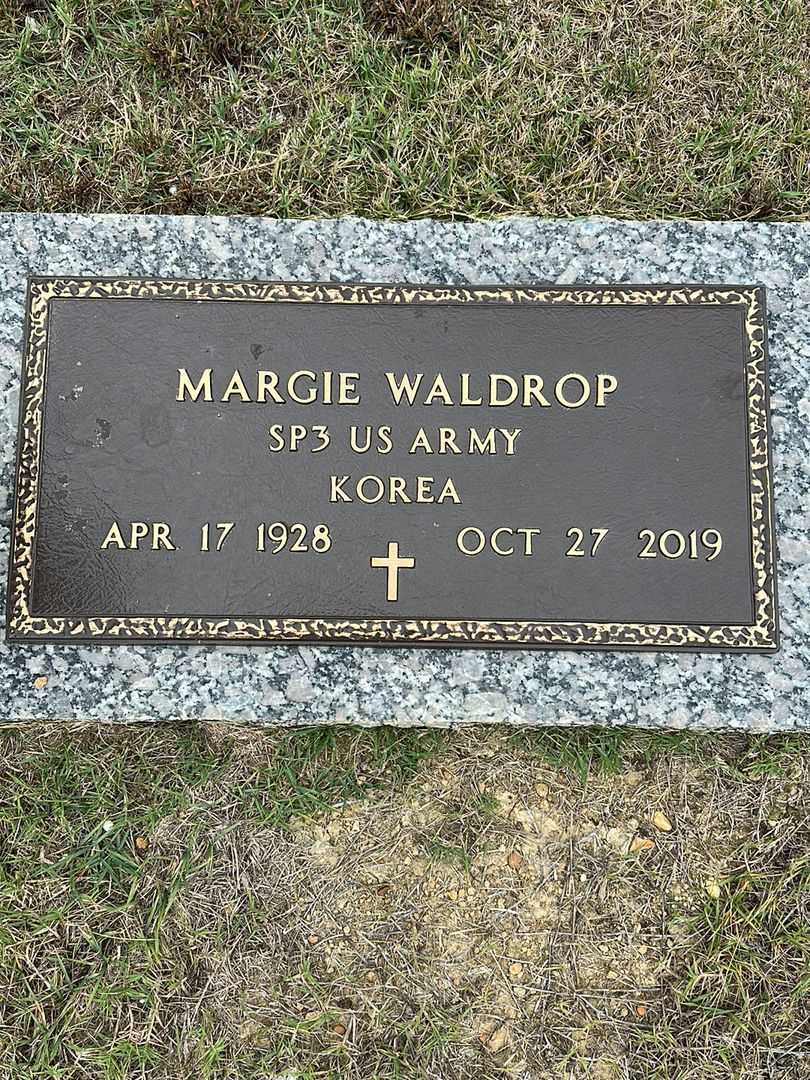 Margie Waldrop's grave. Photo 3