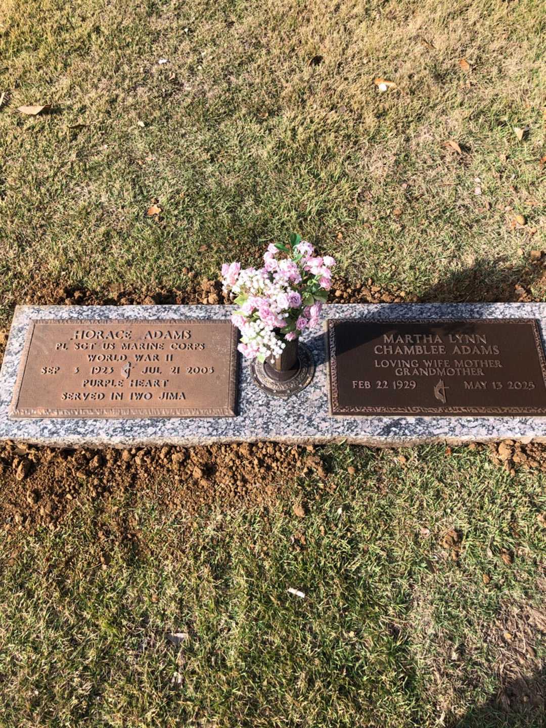 Horace Adams's grave. Photo 2