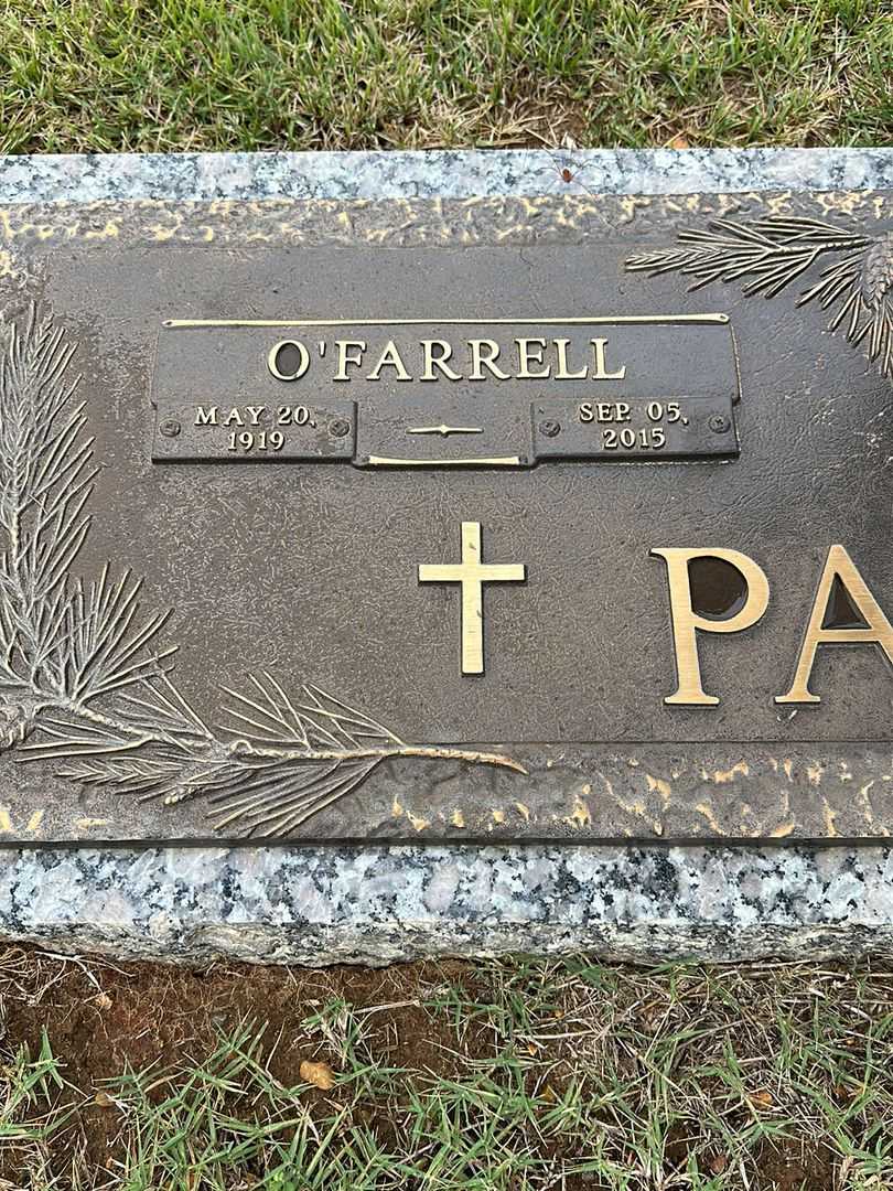 O'Farrell Parker's grave. Photo 3