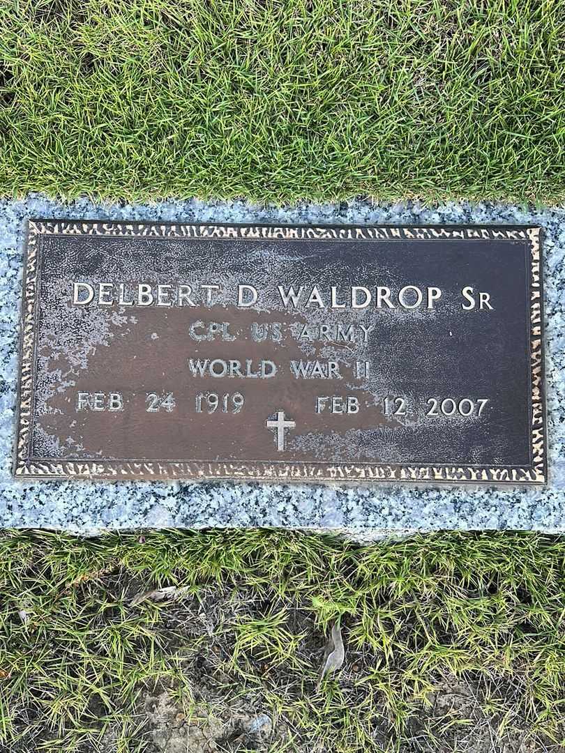 Delbert D. Waldrop Senior's grave. Photo 3