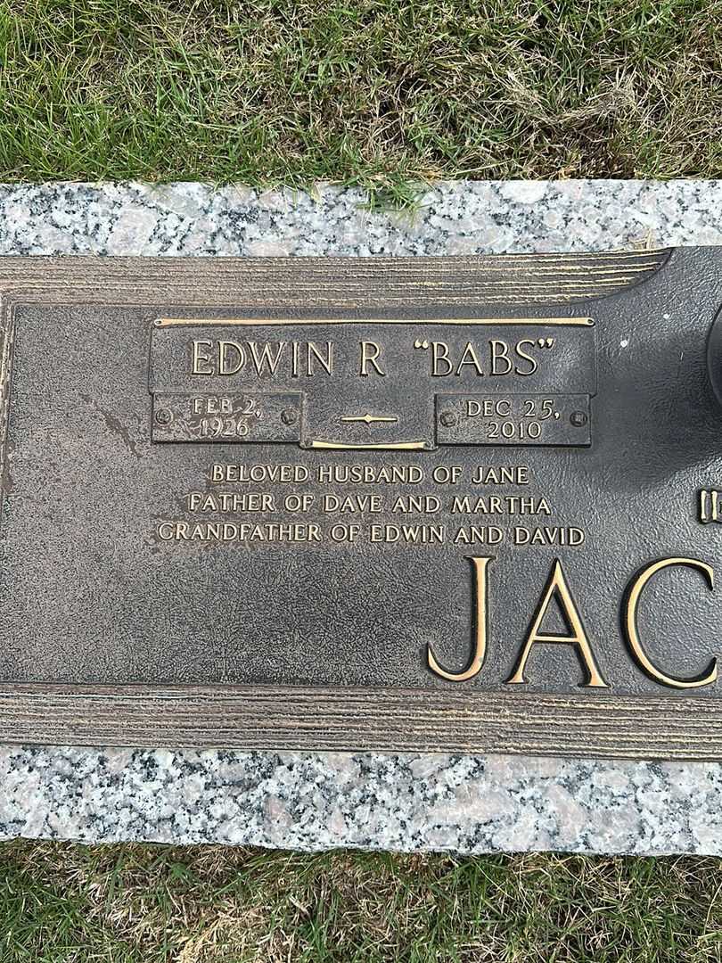 Edwin Robert "Babs" Jackson's grave. Photo 3